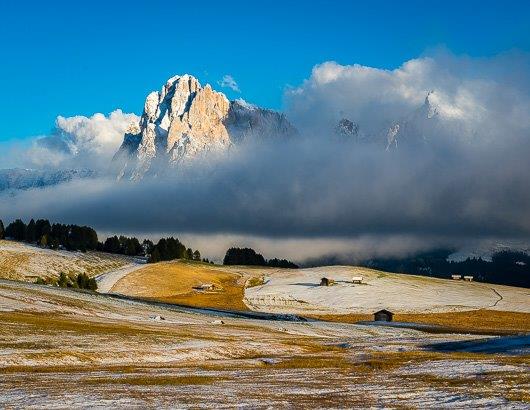 Mountain in Clouds