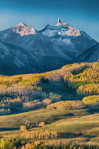 Mountain with Fall Colors in the Foreground