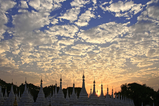 Spires at sunset