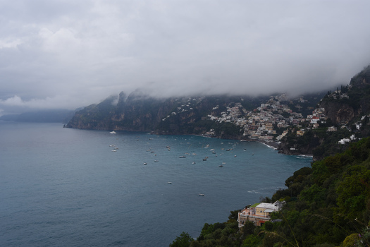 Harbor on a rainy day
