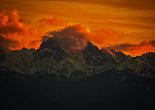 Mountain at sunrise