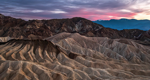 Dry hills at sunset